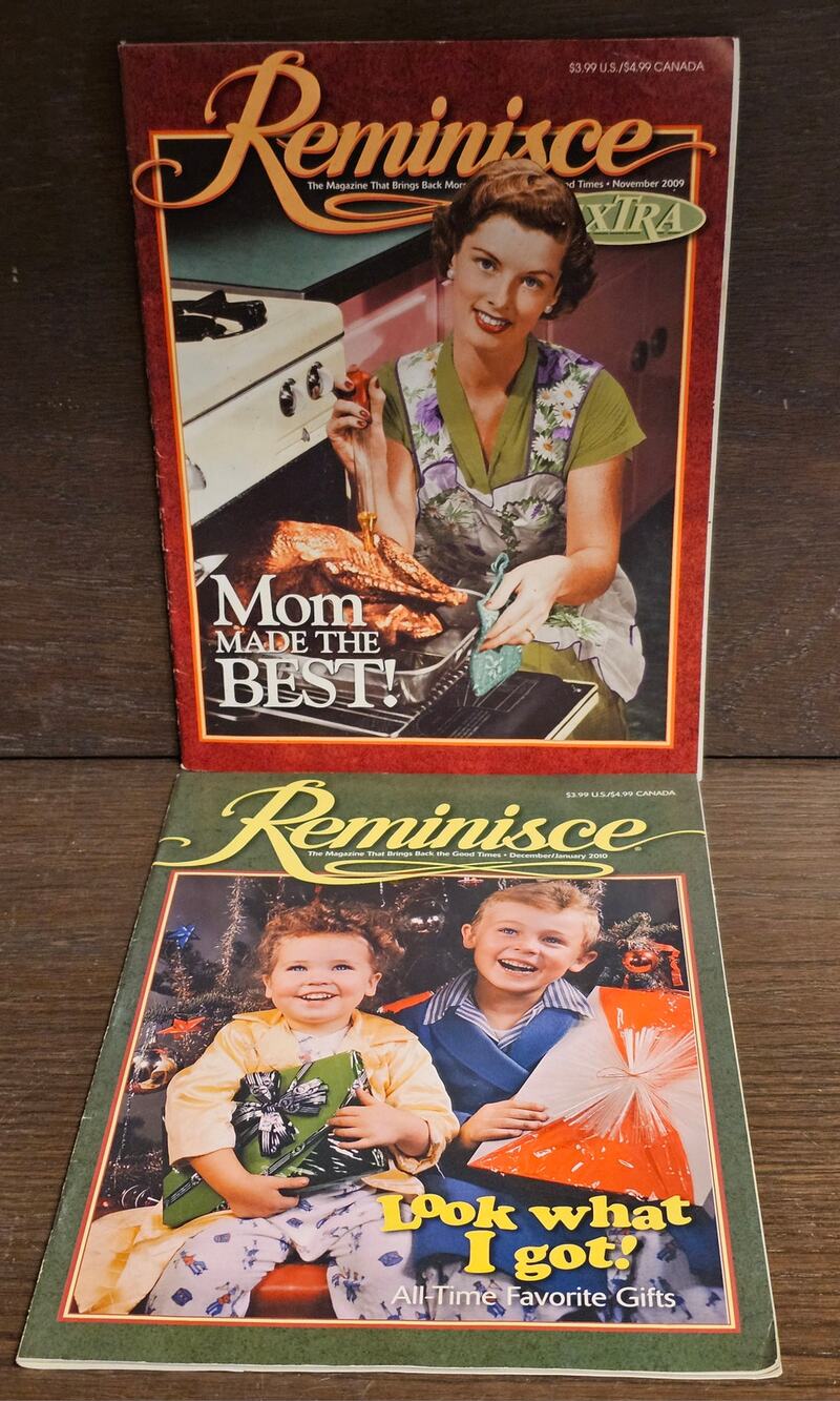 Vintage REMINISCE Magazine Lot of 2 November 2009 December/January 2010